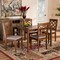 Baxton Studio Henry Grey Upholstered and Walnut Wood 5-Piece Dining Set 171-10951-8959 - alternate 5